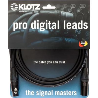 Klotz D2-3X2N1-10.0 Professionele digitale XLR-kabel 10 meter Klotz D2-3X2N1-10.0 Professionele digitale XLR-kabel 10 meter
