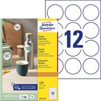 Avery-Zweckform L3416-100 Ø 60 mm Papier Wit 1200 stuk(s) Permanent hechtend Universele etiketten Inkt, Laser, Kopie 100 vel DIN A4 - thumbnail