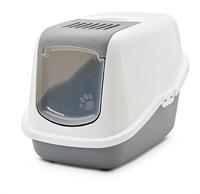 SAVIC Nestor warm grijs-chocoladebruin - overdekte kattenbak - 56x39x38,5 cm - 1 st. - thumbnail