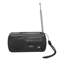 LogiLink noodradio met 3 oplaadmogelijkheden: dynamo-handslinger, zonnepaneel en USB, met geïntegreerde zaklamp - thumbnail