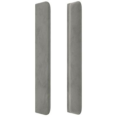 Hoofdbord met randen 147x16x118/128 cm fluweel lichtgrijs