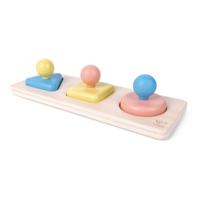 Hape montessori spiegel vormenpuzzel hout - thumbnail