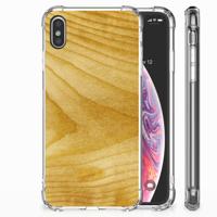 Apple iPhone Xs Max Stevig Telefoonhoesje Licht Hout - thumbnail