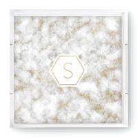 Acryl Dienblad Geo Marble gepersonaliseerd - thumbnail