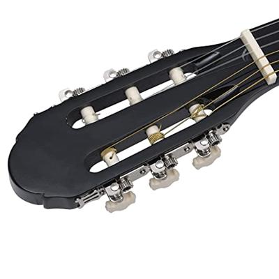 VidaXL Gitaar klassiek beginner 4/4 39" lindenhout zwart