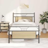 Bedframe zonder matras 107x203cm spaanplaat sonoma eikenkleurig - thumbnail