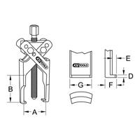 KS Tools 6205301 Poelietrekker Aantal haken: 2 - thumbnail