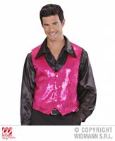 Paillettenvest roze man - thumbnail