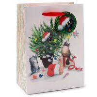 Kim Haskins Kerst Katten - Cadeautasje Medium - thumbnail
