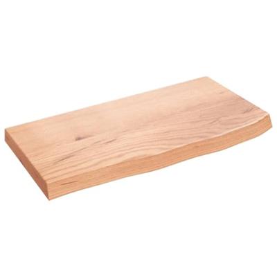 Wastafelblad 60x30x(2-4) cm behandeld massief hout lichtbruin Wastafelblad 60x30x(2-4) cm behandeld massief hout lichtbruin