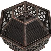 VidaXL Vuurplaats met pook xxl 62x54x56 cm staal - thumbnail