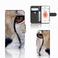 Apple iPhone 5 | 5s | SE | Telefoonhoesje | Met pasjeshouder | Cheetah - thumbnail