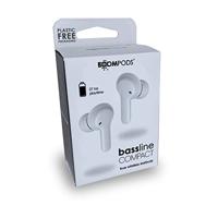 Boompods Bassline Compact In Ear oordopjes Bluetooth Wit Headset, Klankregeling, Volumeregeling, Bestand tegen zweet, Touchbesturing - thumbnail