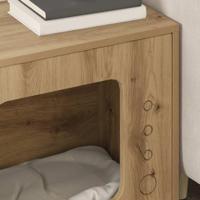 Kattenhuis Ambachtelijk eiken 51 x 30 x 42 cm Bewerkt hout - thumbnail