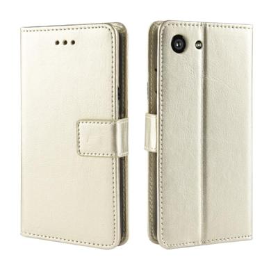 Retro Crazy Horse textuur horizontale Flip lederen case voor Sony Xperia ACE SO-02L met houder & kaartsleuven & fotolijstjes (goud) Retro Crazy Horse textuur horizontale Flip lederen case voor Sony Xperia ACE SO-02L met houder & kaartsleuven & fotolijstjes (goud)