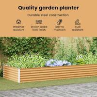 Verhoogde plantenbak 1164 x 50 x 36 cm Gegalvaniseerd staal - thumbnail