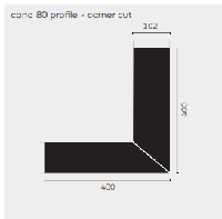 Kreon - Trimless plasterkit corner cut 90 - thumbnail