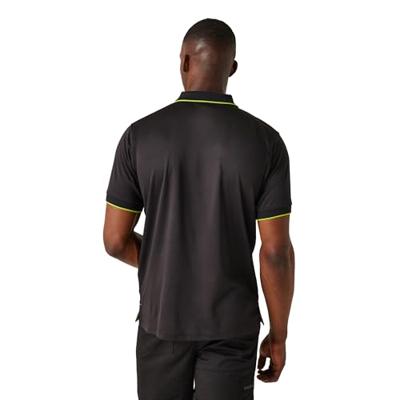 Ragetta RG264 Navigate Short Sleeve Polo - Black/Classic Red - S