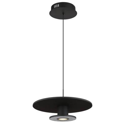 Globo Zwarte hanglampCarter Ø 38cm met vilt - 15647S