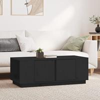 Salontafel 110x50x40 cm massief grenenhout zwart - thumbnail