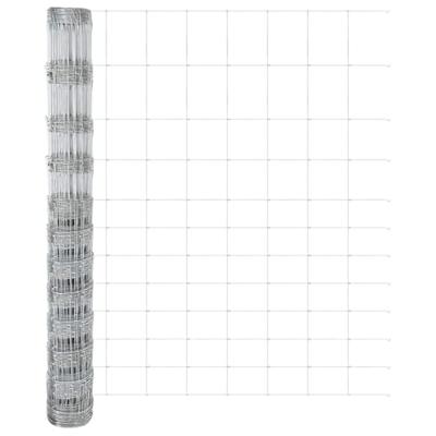 Weidehekwerk Zilver 25 x 1.4 m Gegalvaniseerd staal