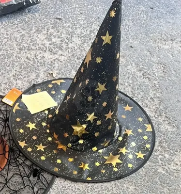 Halloween figuur heksenhoed 28cm zwart