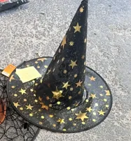 Halloween figuur heksenhoed 28cm zwart - thumbnail