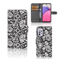 Samsung Galaxy A33 5G Hoesje Black Flowers - thumbnail