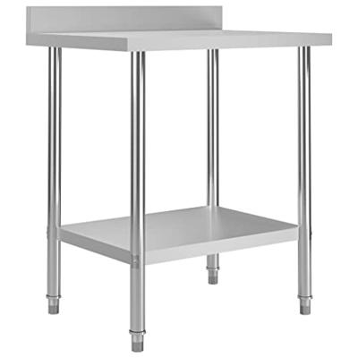 VidaXL Keukenwerktafel met spatscherm 80x60x93 cm roestvrij staal VidaXL Keukenwerktafel met spatscherm 80x60x93 cm roestvrij staal