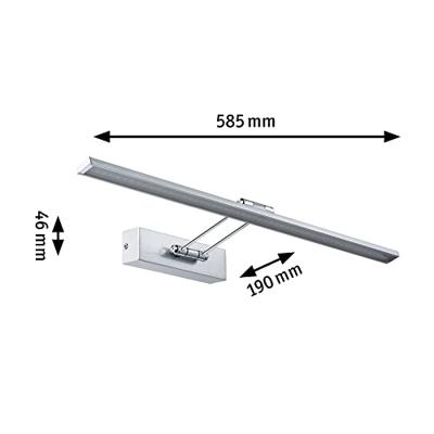 Paulmann Beam Sixty 99896 LED-schilderijlamp 11 W Warmwit Nikkel (geborsteld)
