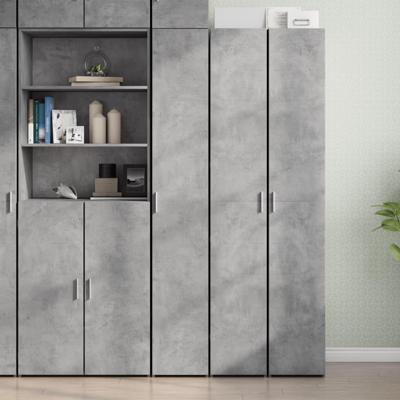Hoge kast 30x42,5x185 cm bewerkt hout betongrijs