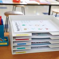 Dymo D1 Tape Cassette 12 mm x 7m zwart op blauw 45016 - thumbnail