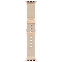 By Qubix - Milanese met gesp bandje - Vintage goud - Compatible met Apple Watch 44mm / 45mm / 46mm / 49mm - Compatible Apple watch bandjes - thumbnail