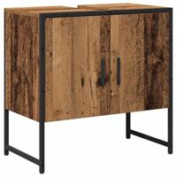 Badkamermeubelset 2 pcs Bruin 60 x 33 x 60 cm Bewerkt hout - thumbnail