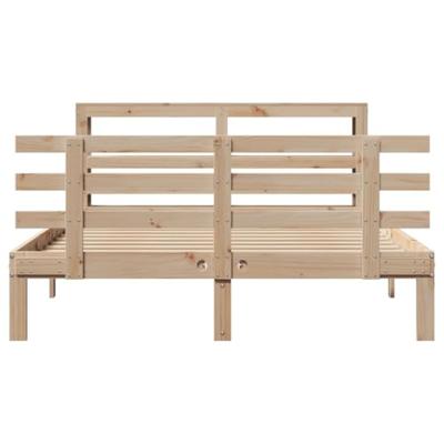 Bedframe met hoofdbord massief grenenhout 160x200 cm Bedframe met hoofdbord massief grenenhout 160x200 cm