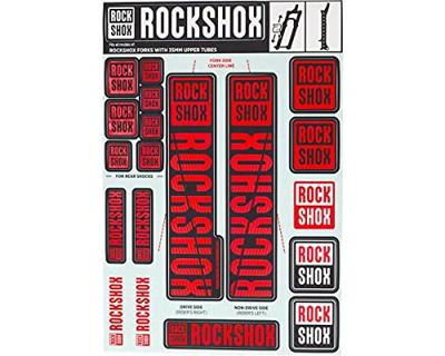 ROCKSHOX decor set decal set red