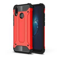 Voor Huawei P20 Lite Full-body Cover ruige TPU + PC combinatie back cover (rood) - thumbnail