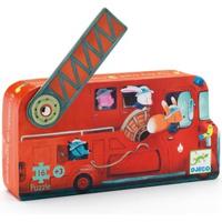 Puzzel De brandweerwagen 16 items DJECO multi-gekleurd - thumbnail