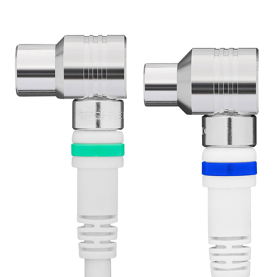 Enzo Technetics Coax aansluitkabel 5m compleet haakse plug - 2075030