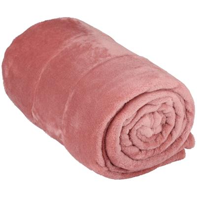 Flanellen plaid in roze 200x150cm