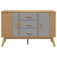 Dressoir OLDEN 114x43x73,5 cm massief grenenhout grijs en bruin - thumbnail