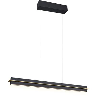 LED Hanglamp 22W - Aanpasbare Kleur & Touch Schakelaar - Mat Zwart