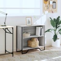 Boekenkast 80x31x74,5 cm bewerkt hout grijs sonoma eikenkleur - thumbnail