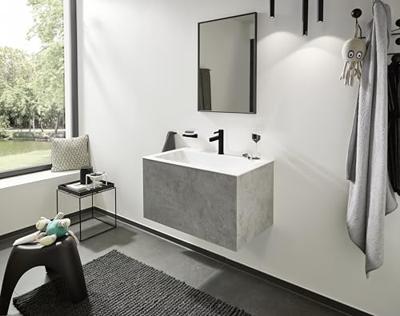 Hansgrohe Wastafelmengkraan Finoris Eengreeps 110 met PushOpen Waste Mat Zwart - thumbnail