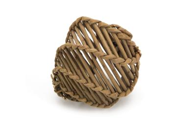 Beeztees aluka speelbal - knaagdier - riet - 9 cm