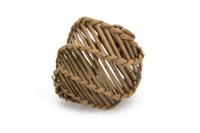 Beeztees aluka speelbal - knaagdier - riet - 9 cm - thumbnail