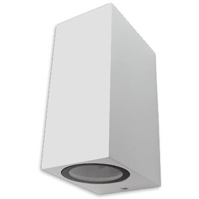 Moderne Vierkante LED Buitenlamp - Up & Down Verlichting - GU10 - Mat Wit