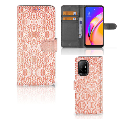 OPPO Reno5 Z | A94 5G | Telefoon Hoesje | Pattern Orange