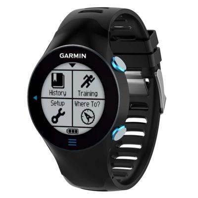 Slimme horloge silicone polsband horlogebandje voor Garmin Forerunner 610 (zwart)