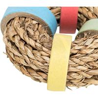 Trixie zeegras ring met papieren ringen naturel - thumbnail